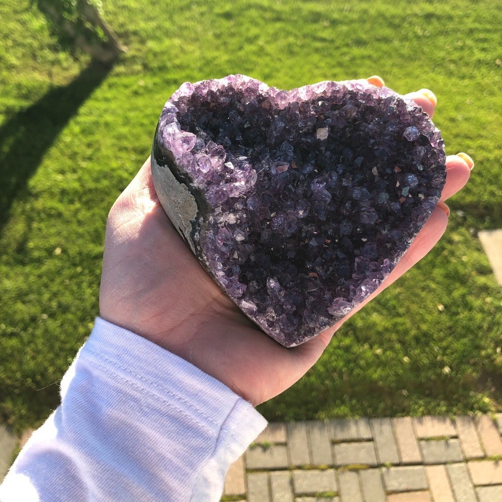 Amethyst Heart 💜Home Crystal Decor